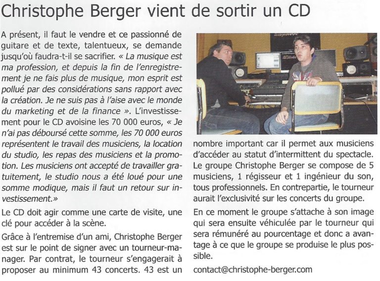 Article du journal