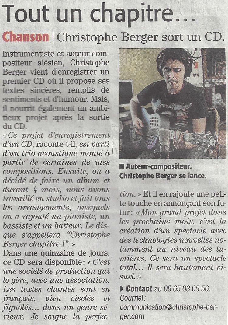 Article du journal